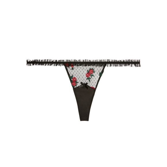 3 PIECE FLL Rosebud Bra Garter Thong set